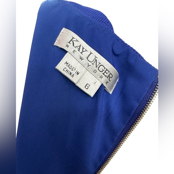 Kay Unger Blue Sheath Dress - Picture 3 of 10